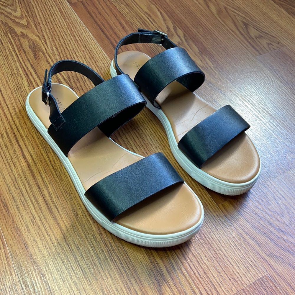 Forever21 Black Slingback Sandals